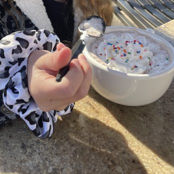 Aloha Stacks - Hot cocoa with whipped cream and sprinkles! - Breakfast & Brunch Near Me - Irvine, California