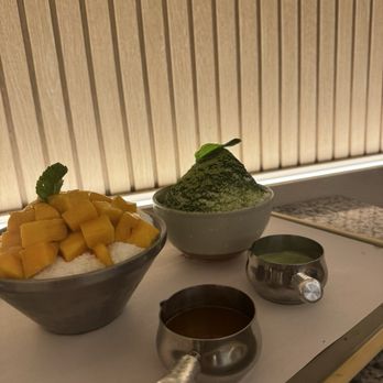 Seoul Sweets - mango + matcha bingsoo - Desserts Near Me - New York, New York Seoul Sweets - mango + matcha bingsoo - Desserts Near Me - New York, New York
