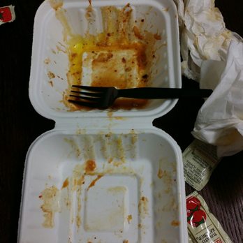 LA Burger - The to go aftermath of the K-town burger with fried egg and cheese - Burgers Near Me - Richardson, Texas