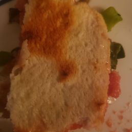 Bottom side of the crust very thin