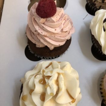 Sugar n Flakes Bakery & Cafe - Chocolate Raspberry Cupcake Chocolate Caramel Cupcake - Bakeries Near Me - Bellevue, Washington