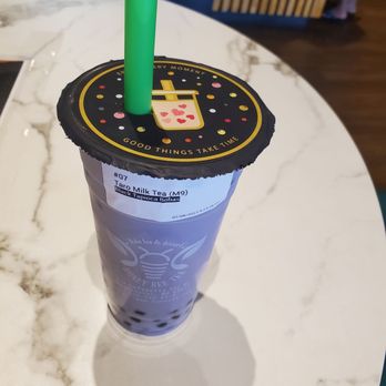 Honey Bee Tea - St Charles - M9: Taro Milk Tea, with Black Tapioca Bobas - Bubble Tea Near Me - St. Peters, Missouri Honey Bee Tea - St Charles - M9: Taro Milk Tea, with Black Tapioca Bobas - Bubble Tea Near Me - St. Peters, Missouri