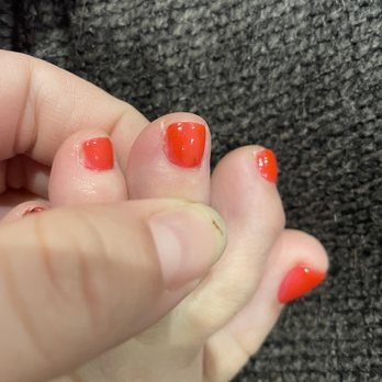 RainRiver Nails - More black polish that they left - Nail Salons Near Me - Monrovia, California