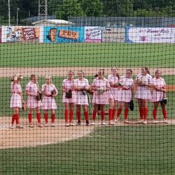 Huntingburg League Stadium - Peaches take the field