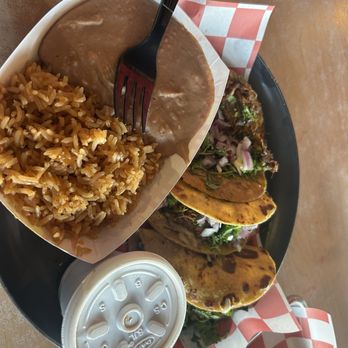 Taco Monster - Birria Tacos w/ a side of rice and beans. - Tacos Near Me - Yuma, Arizona Taco Monster - Birria Tacos w/ a side of rice and beans. - Tacos Near Me - Yuma, Arizona