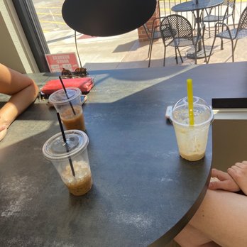 Roast & Toast - Iced coffee and peach smoothie! - Coffee & Tea Near Me - Delhi, Iowa
