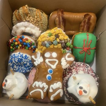 Voodoo Doughnut - How cute are these?! Especially the melted snowman & gingerbread man?! - Donuts Near Me - Houston, Texas Voodoo Doughnut - How cute are these?! Especially the melted snowman & gingerbread man?! - Donuts Near Me - Houston, Texas
