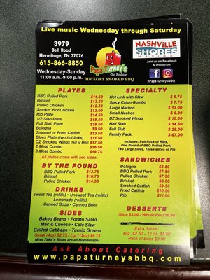 Menu photo 3 Papa Turney's Hermitage, TN