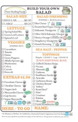 Menu photo 5 Pure Healing Foods Ridgecrest, CA