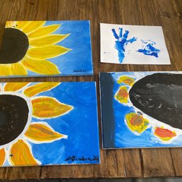 Three paintings we did on Mothers Day