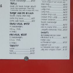Radio Fryer Foods - Menu