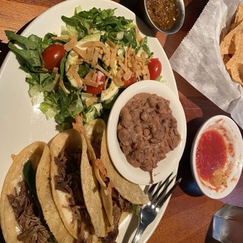 Mi Cocina - Brisket tacos con frijoles instead of arroz de verde - Mexican Near Me - Ft. Worth, Texas Mi Cocina - Brisket tacos con frijoles instead of arroz de verde - Mexican Near Me - Ft. Worth, Texas