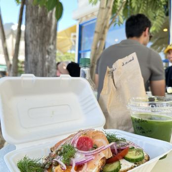 Courage Bagels - Bagel and seating area - Bagels Near Me - Los Angeles, California