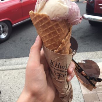 Kilwins Ice Cream - Chocolate - Fudge - Greek yogurt in waffle cone! - Ice Cream & Frozen Yogurt Near Me - The Villages, Florida