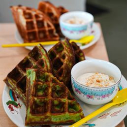 Pandan Waffles Smelt Pandan Waffles Smelt