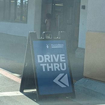 Dutch Bros Coffee - Drive thru sign outside Big Lots directing traffic - Juice Bars & Smoothies Near Me - Oceanside, California Dutch Bros Coffee - Drive thru sign outside Big Lots directing traffic - Juice Bars & Smoothies Near Me - Oceanside, California