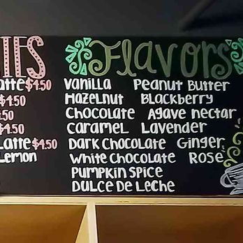 Public Works - Coffee menu board Specialties and Flavors - Coffee & Tea Near Me - Henderson, Nevada Public Works - Coffee menu board Specialties and Flavors - Coffee & Tea Near Me - Henderson, Nevada