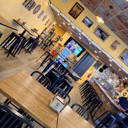 Tap room seating area