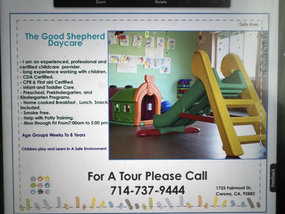 The Good Shepherd Daycare - childcare center in Corona, CA