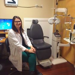 Eye Designs Optometry - Dr. Jane ready for her next patient!