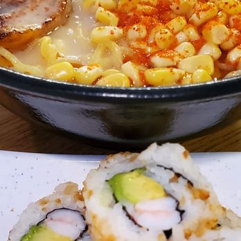 Roc City Ramen - a bowl of ramen and a plate of sushi - Ramen Near Me - Rochester, New York Roc City Ramen - a bowl of ramen and a plate of sushi - Ramen Near Me - Rochester, New York