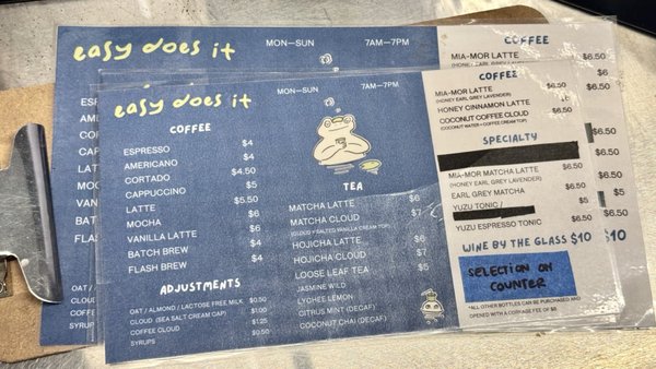 Menu photo 1 Easy Does It San Diego, CA