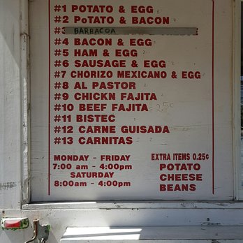 Taquito Anaya - a menu on a food truck - Street Vendors Near Me - Austin, Texas Taquito Anaya - a menu on a food truck - Street Vendors Near Me - Austin, Texas