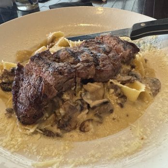 Black Label Tavern - Mascarpone Mushroom Pappardelle with steak - Salad Near Me - Shelby Township, Michigan
