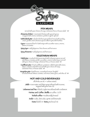 Menu photo 8 Open Sesame Cafe Des Moines, IA