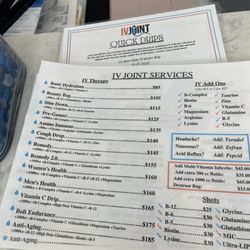IV Joint - Treatment menu