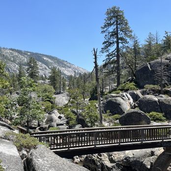 Pinecrest Lake - Bridge over the river that feeds in to the lake - Lakes Near Me - Pinecrest, California