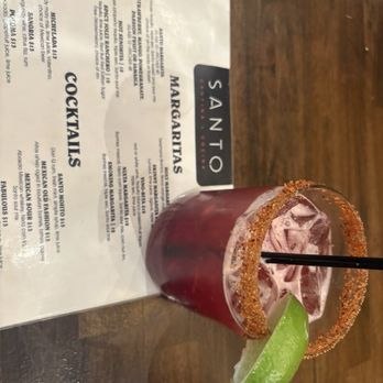 Santo Cantina & Cocina - Jamaica Margarita (Tastes like Hibiscus) - Mexican Near Me - Avondale Estates, Georgia Santo Cantina & Cocina - Jamaica Margarita (Tastes like Hibiscus) - Mexican Near Me - Avondale Estates, Georgia