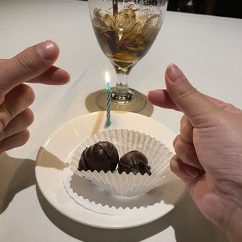 Shadowbrook - complimentary celebratory chocolate truffles - American Near Me - Capitola, California