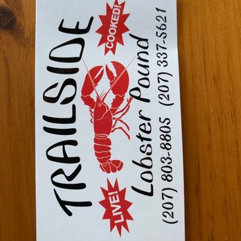 Trailside Lobster Pound - a sign for a restaurant - Seafood Markets Near Me - Bridgton, Maine Trailside Lobster Pound - a sign for a restaurant - Seafood Markets Near Me - Bridgton, Maine