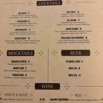 Ghee - Drink menu - Indian Near Me - Atlanta, Georgia