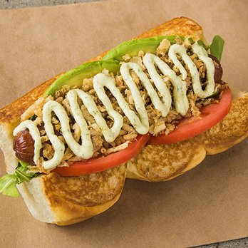 Dog Haus Biergarten - SOOO CALI - wild arugula, avocado, tomato, crispy onions, spicy basil aioli - Burgers Near Me - Alhambra, California Dog Haus Biergarten - SOOO CALI - wild arugula, avocado, tomato, crispy onions, spicy basil aioli - Burgers Near Me - Alhambra, California