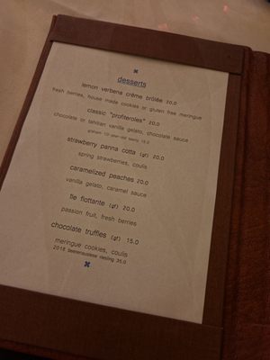 Menu photo 4 Mille Fleurs Rancho Santa Fe, CA