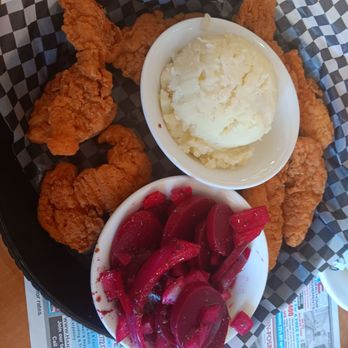 Double T Diner - Baltimore - Vegetable Soup Chicken Tender Dinner "pickled beets" and madhed potatoes - Diners Near Me - Baltimore, Maryland