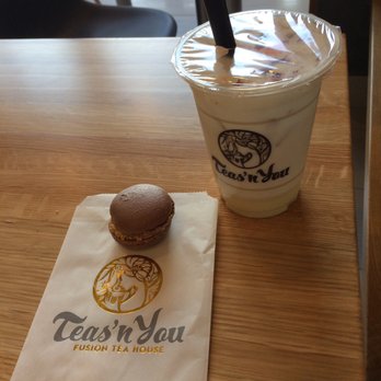 Teas'n You - white rose cream tea and a ferrera rocher macaron! - Bubble Tea Near Me - Vienna, Virginia
