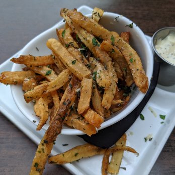 Vinology Restaurant & Event Space - So glad that I ordered these fries. So crispy but tender - well worth the carbs. - New American Near Me - Ann Arbor, Michigan Vinology Restaurant & Event Space - So glad that I ordered these fries. So crispy but tender - well worth the carbs. - New American Near Me - Ann Arbor, Michigan