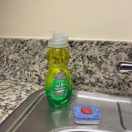 Watered down merged bottle of dish detergent. Sure, it's soap on the inside but how clean is the exterior if they keep reusing the bottles?