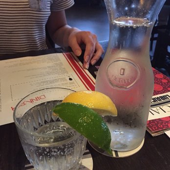 Red Rabbit Minneapolis - Complimentary sparkling water with lemon and lime - Italian Near Me - Minneapolis, Minnesota Red Rabbit Minneapolis - Complimentary sparkling water with lemon and lime - Italian Near Me - Minneapolis, Minnesota