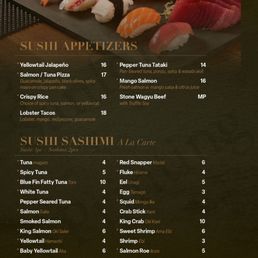 Cherry Amber - menu, sushi and sashimi, sashimi, sushi - Asian Fusion Near Me - Plainview, New York