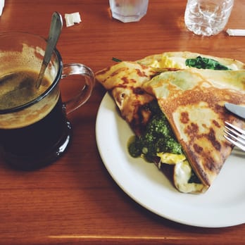 Crepe Cafe - The florentine crepe with the cafe's signature coffee - Creperies Near Me - Deerfield Beach, Florida
