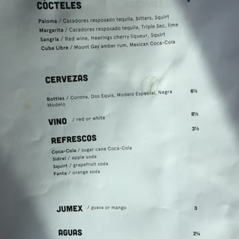 Campechano Taquería - Drink meni - Mexican Near Me - Toronto, Ontario Campechano Taquería - Drink meni - Mexican Near Me - Toronto, Ontario