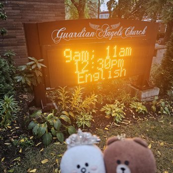 Guardian Angels Parish - Mass times flash outside on this sign - Churches Near Me - Vancouver, British Columbia