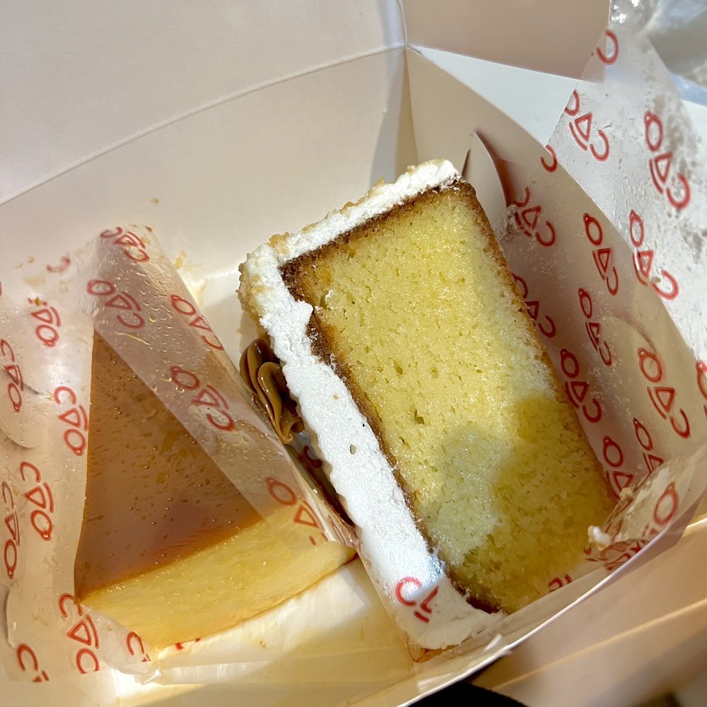 Flan cheesecake and rum cake Flan cheesecake and rum cake