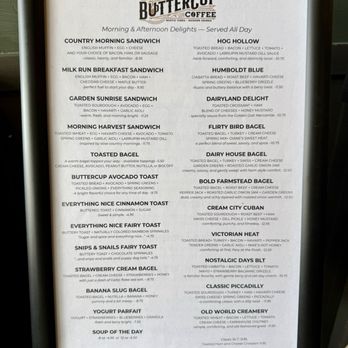 Buttercup Coffee - Food menu - 7/2026 - Coffee & Tea Near Me - Ferndale, California