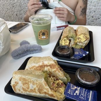 NUDAE Coffee - Sunrise Burrito with Blueberry Matcha - Coffee & Tea Near Me - Costa Mesa, California NUDAE Coffee - Sunrise Burrito with Blueberry Matcha - Coffee & Tea Near Me - Costa Mesa, California