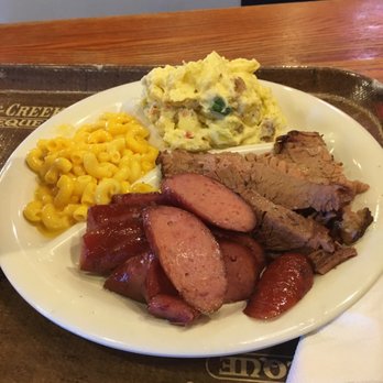 Spring Creek Barbeque - Combo plate, brisket and sausage - Barbeque Near Me - Spring, Texas